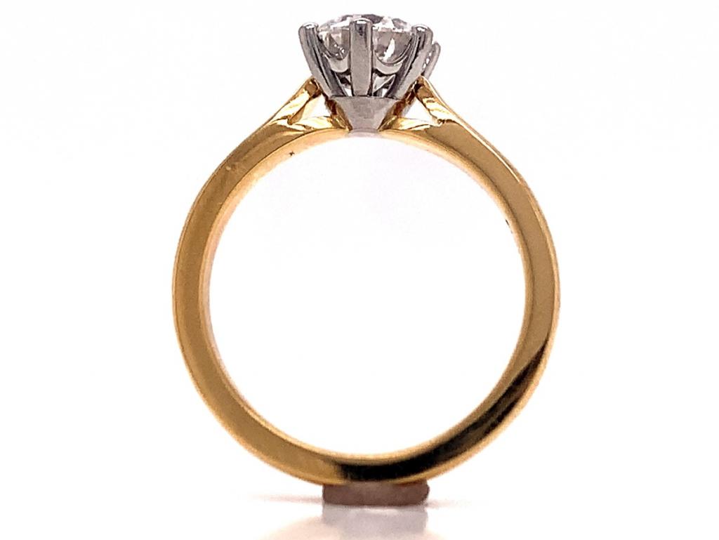 Platinum diamond solitaire ring tdw 1