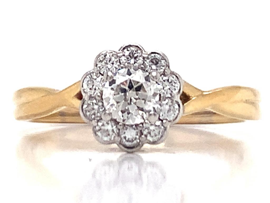 3811878 14ct diamond cluster ring tdw 0
