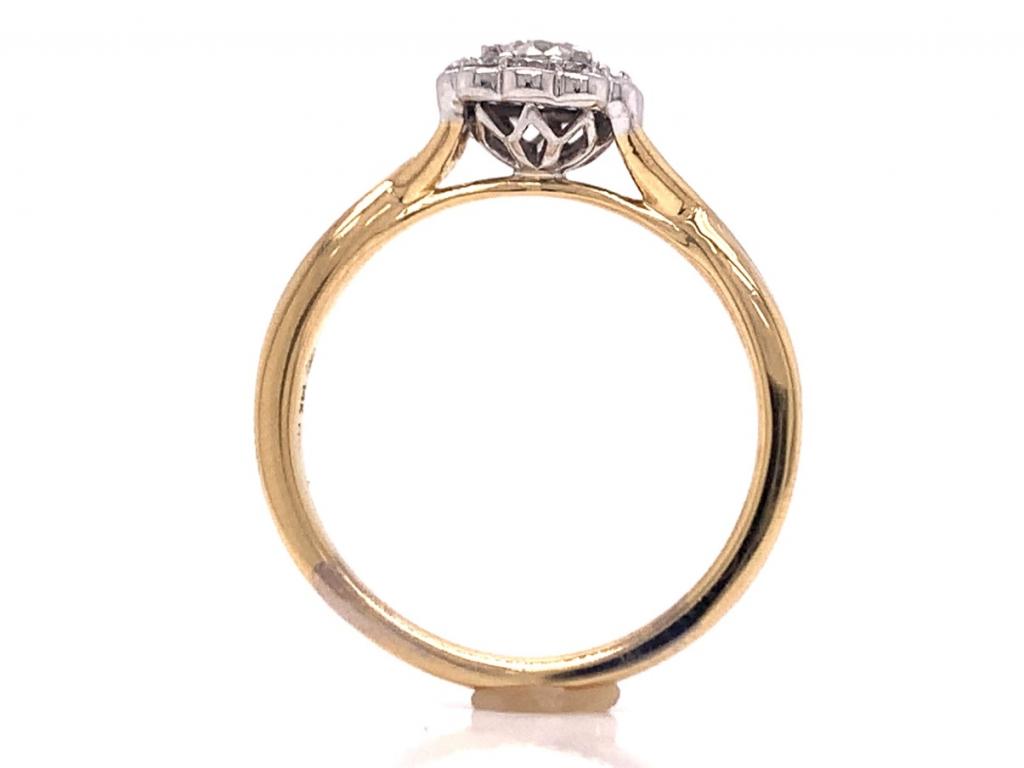 14ct Diamond Cluster Ring TDW 0.50ct