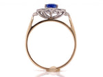 Load image into Gallery viewer, 9ct Sapphire Diamond Deco Cluster Ring
