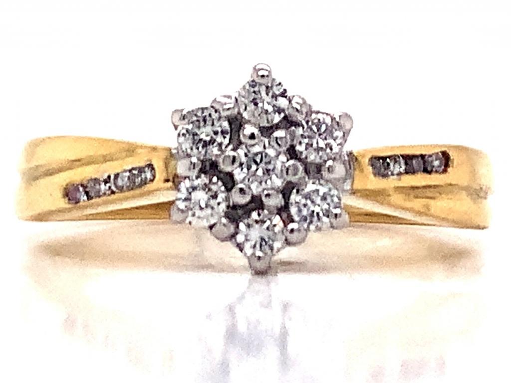 3811932 18ct diamond cluster ring tdw 0