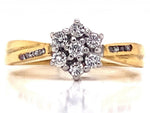 Load image into Gallery viewer, 18ct Diamond Cluster Ring TDW 0.31ct
