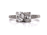 Load image into Gallery viewer, 18ct White Gold Two Old Mine Cut Diamond Ring TDW 1.23ct
