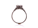 Load image into Gallery viewer, 18ct White Gold Two Old Mine Cut Diamond Ring TDW 1.23ct
