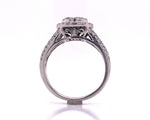 Load image into Gallery viewer, 10ct White Gold Multi Diamond Cluster Ring TDW 1.00ct
