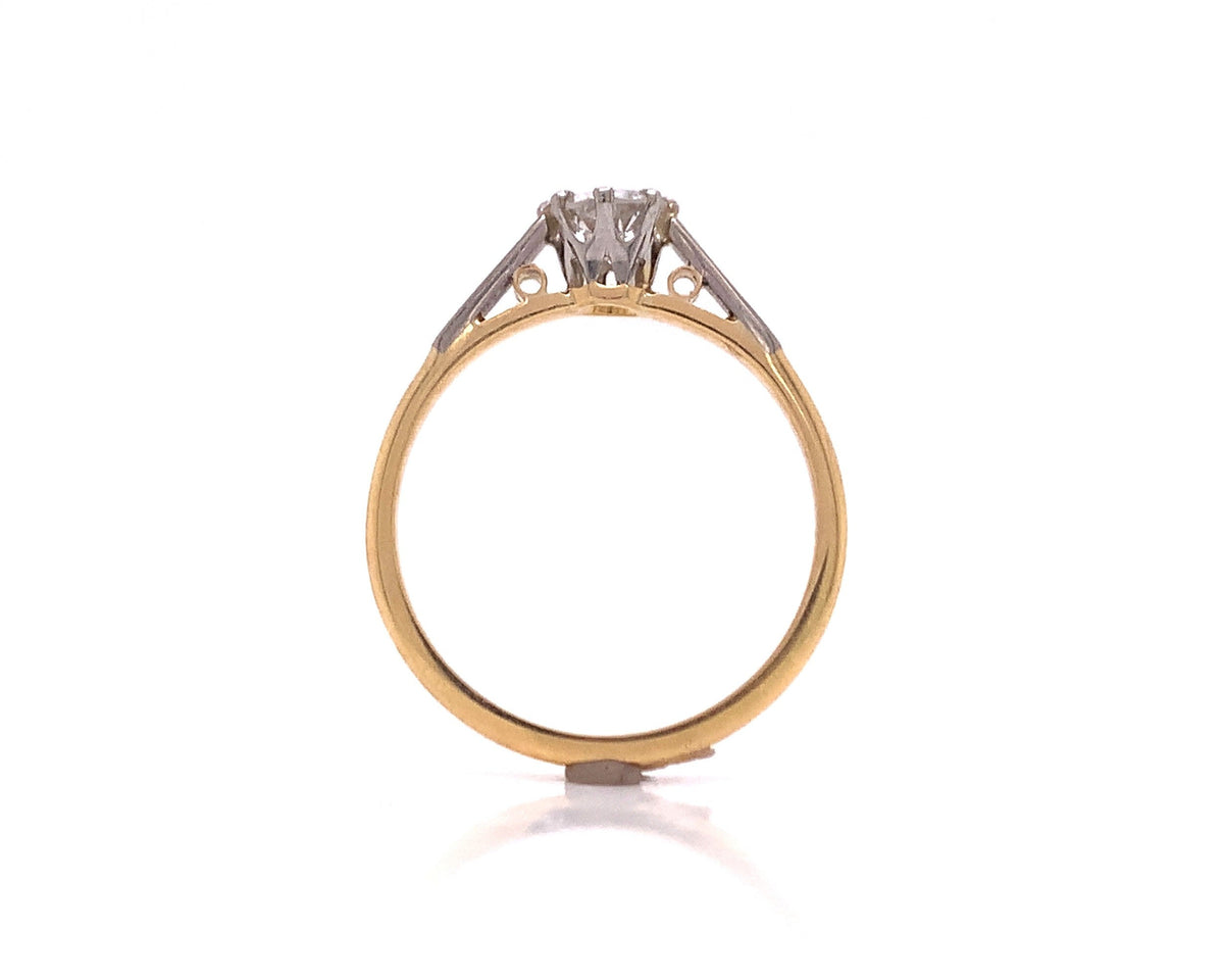 Platinum diamond solitaire ring tdw 0