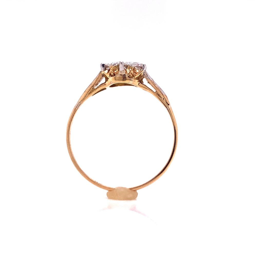 18ct diamond deco cluster ring tdw 0