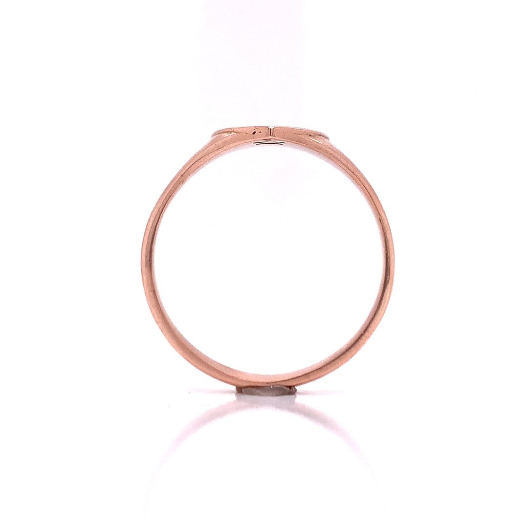 9ct Rose Shield Signet Ring