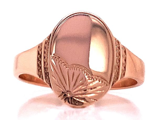 3812037 9ct rose oval signet ring