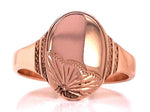 Load image into Gallery viewer, 9ct Rose Oval Engraved Signet Ring
