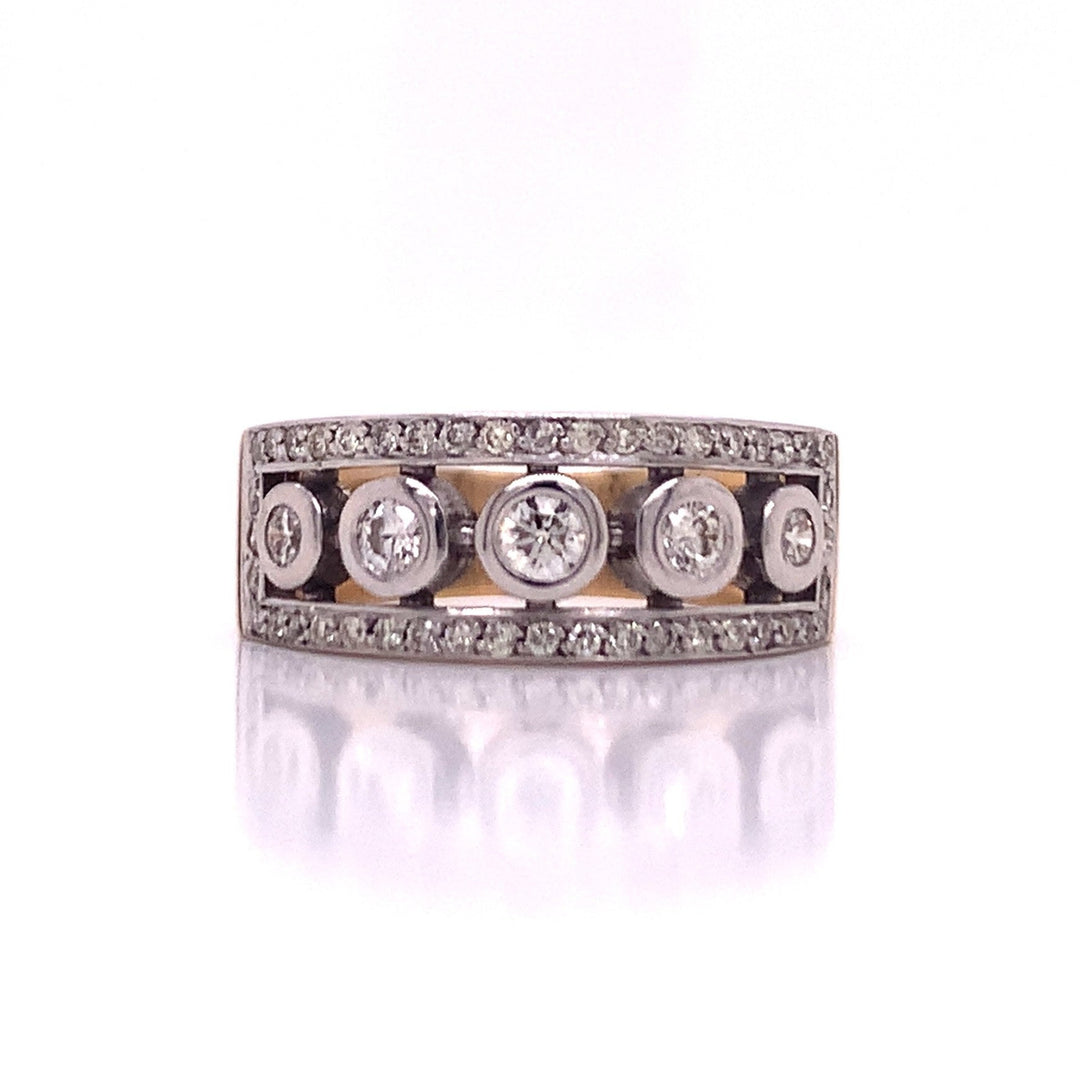 9ct Multi Diamond Wide Ring TDW 0.56ct