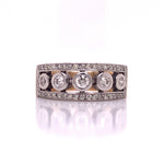 Load image into Gallery viewer, 9ct Multi Diamond Wide Ring TDW 0.56ct
