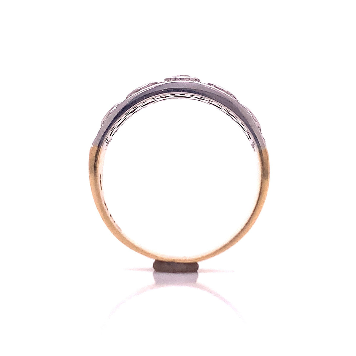 9ct multi diamond wide ring tdw 0