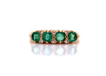 Load image into Gallery viewer, 9ct Emerald Diamond Bridge Ring
