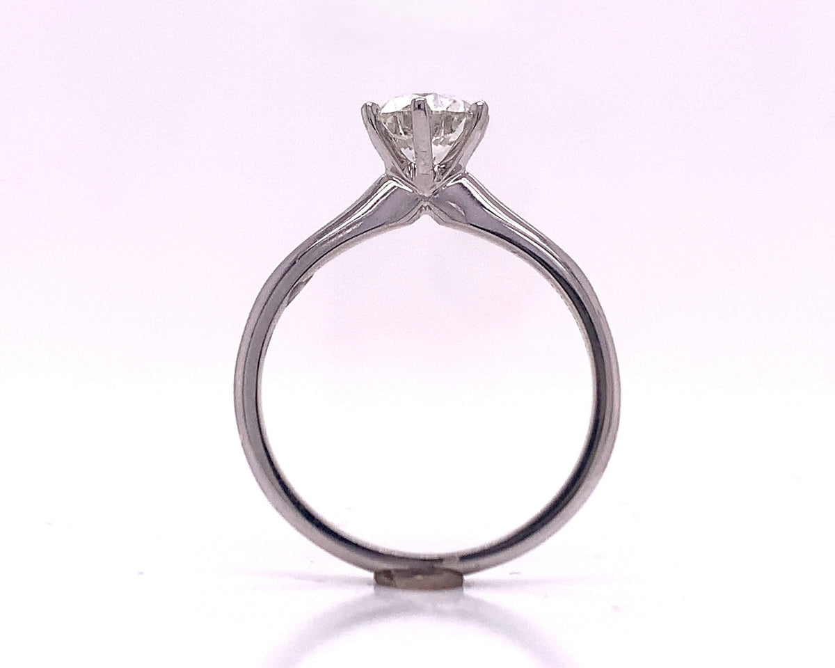 18ct white gold diamond solitaire ring tdw 1