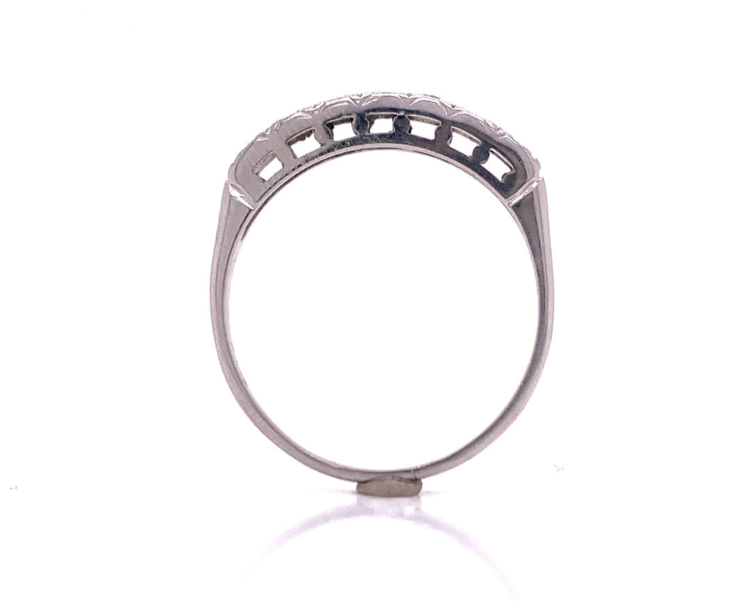 18ct White Gold Ruby Diamond Eternity Ring TDW 0.11ct