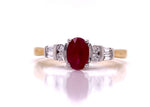 Load image into Gallery viewer, 9ct Ruby Diamond Ring TDW 0.16ct

