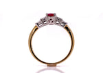 Load image into Gallery viewer, 9ct Ruby Diamond Ring TDW 0.16ct
