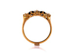 Load image into Gallery viewer, 18ct Two Sapphire Three Diamond Ring TDW 0.67ct
