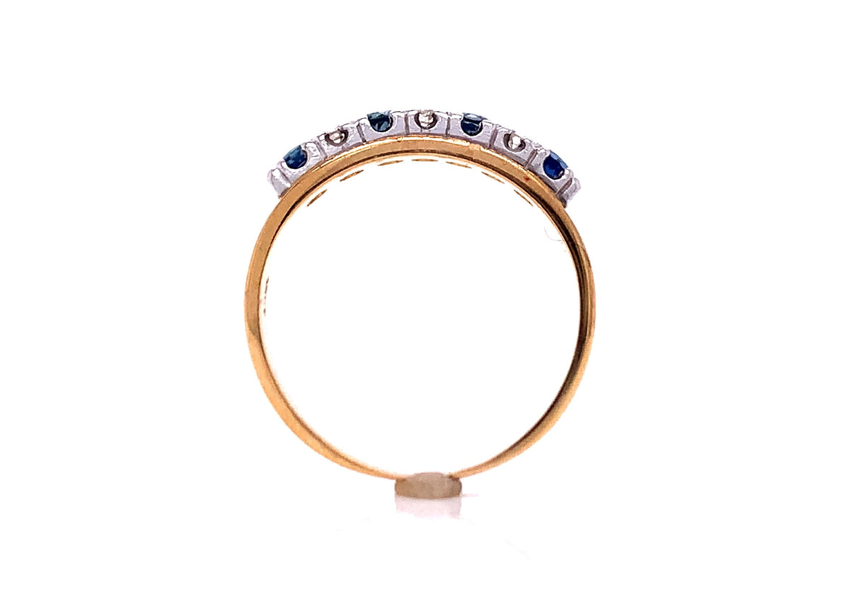 18ct sapphire diamond eternity ring