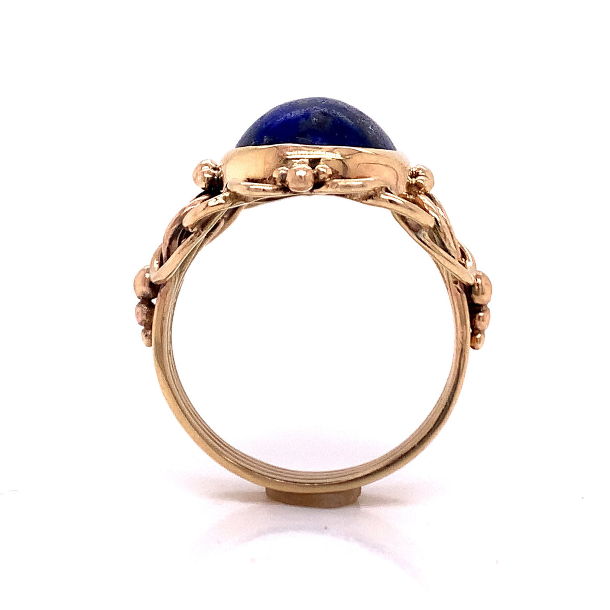 9ct lapis lazuli deco dress ring