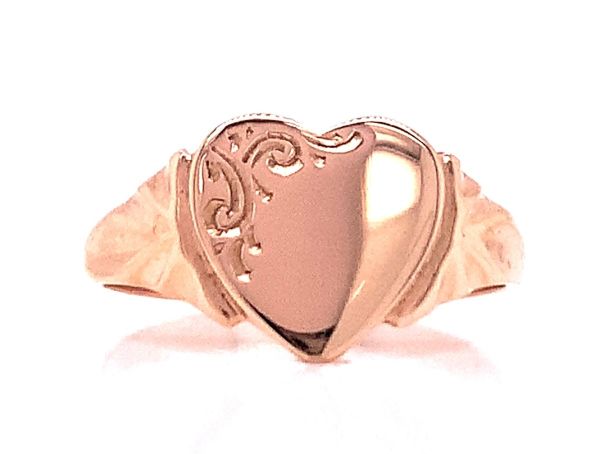 3812277 9ct rose heart signet ring