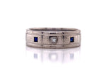 Load image into Gallery viewer, 18ct White Gold Sapphire Two Diamond Ring
