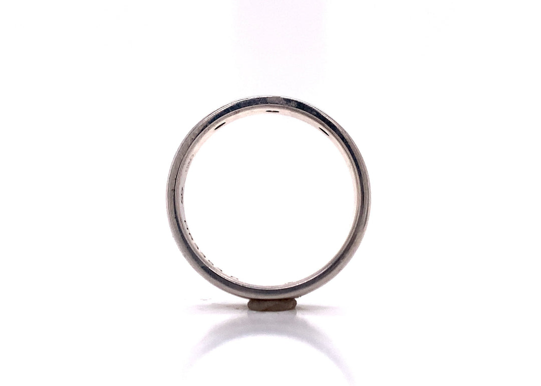 18ct White Gold Sapphire Two Diamond Ring