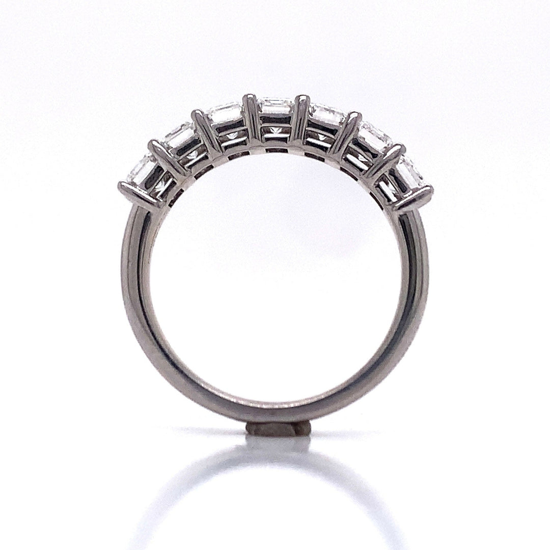 18ct White Gold Seven Emerald Cut Diamond Ring TDW 2.13ct
