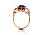 Load image into Gallery viewer, 18ct Orange Zircon Garnet Diamond Ring TDw 0.27ct
