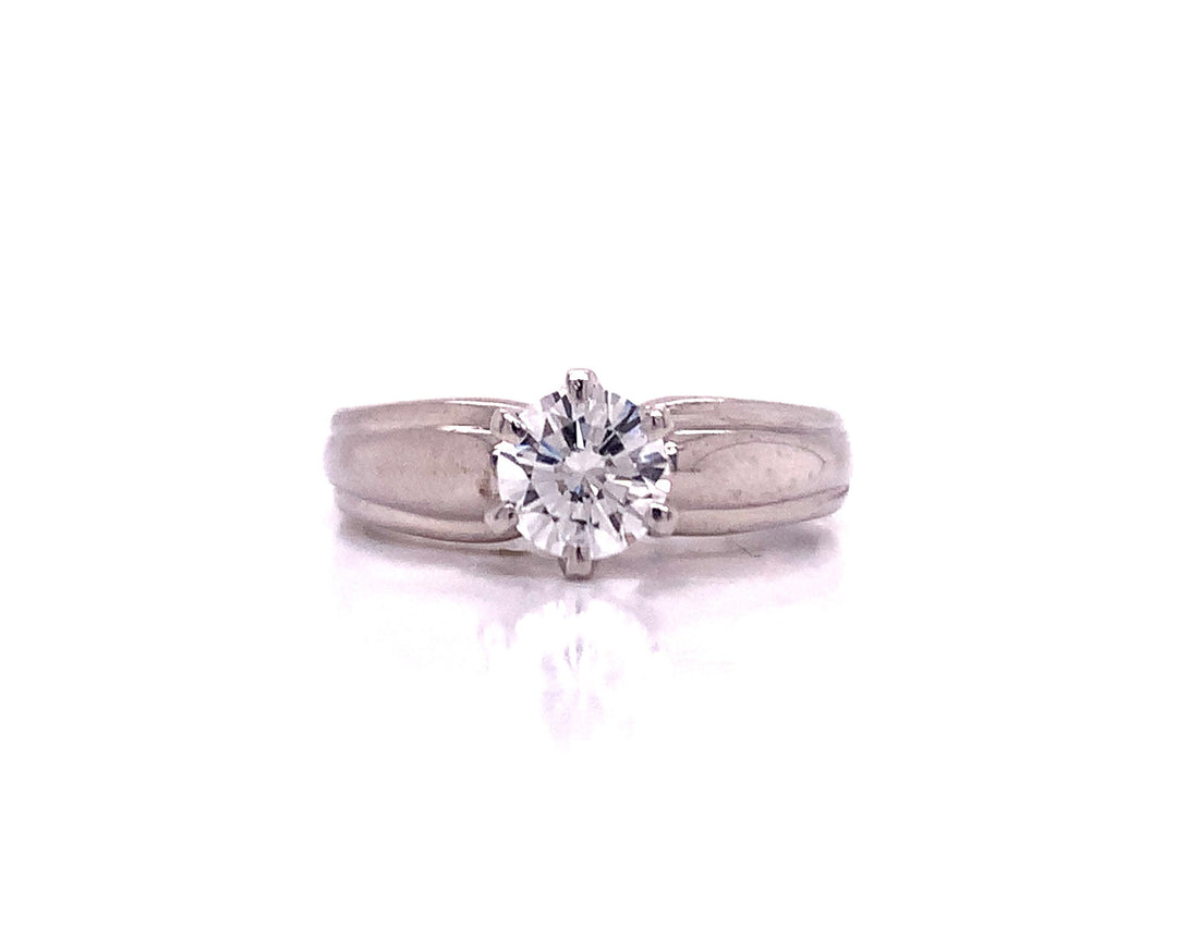 18ct White Gold Diamond Solitaire Ring TDW 0.71ct