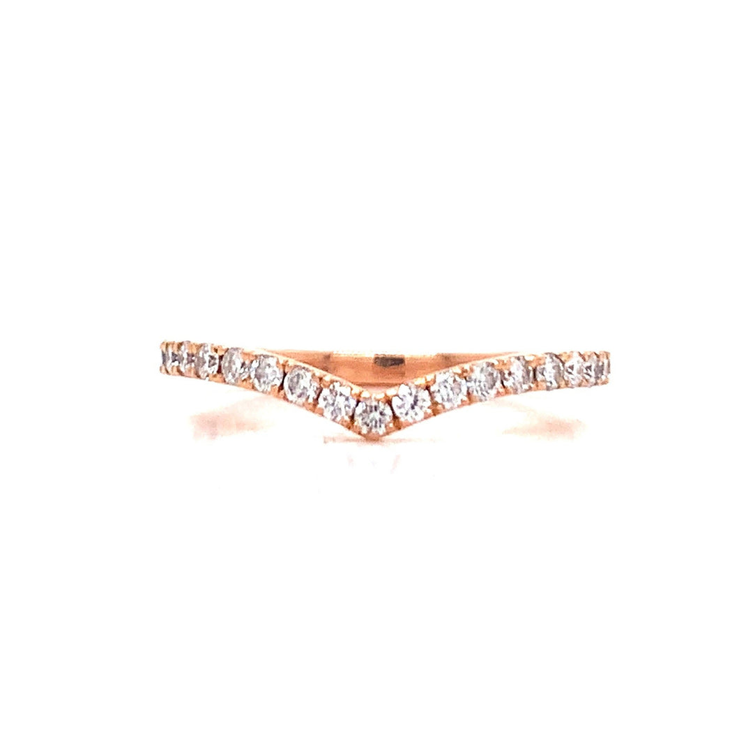 18ct Rose Diamond V Shape Ring TDW 0.23ct