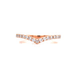 Load image into Gallery viewer, 18ct Rose Diamond V Shape Ring TDW 0.23ct
