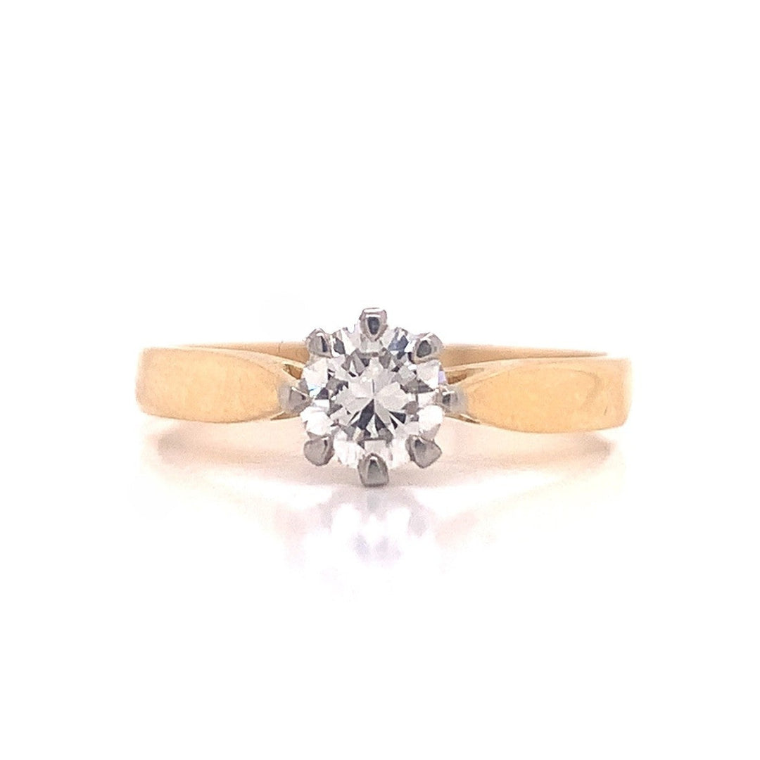 18ct/Platinum Diamond Solitaire Ring TDW 0.53ct