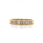 Load image into Gallery viewer, 18ct Nine Princess Cut Diamond Ring TDW 0.50ct
