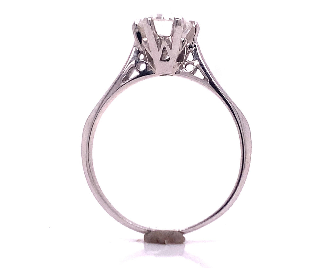 18ct White Gold Diamond Solitaire Ring TDW 1.05ct