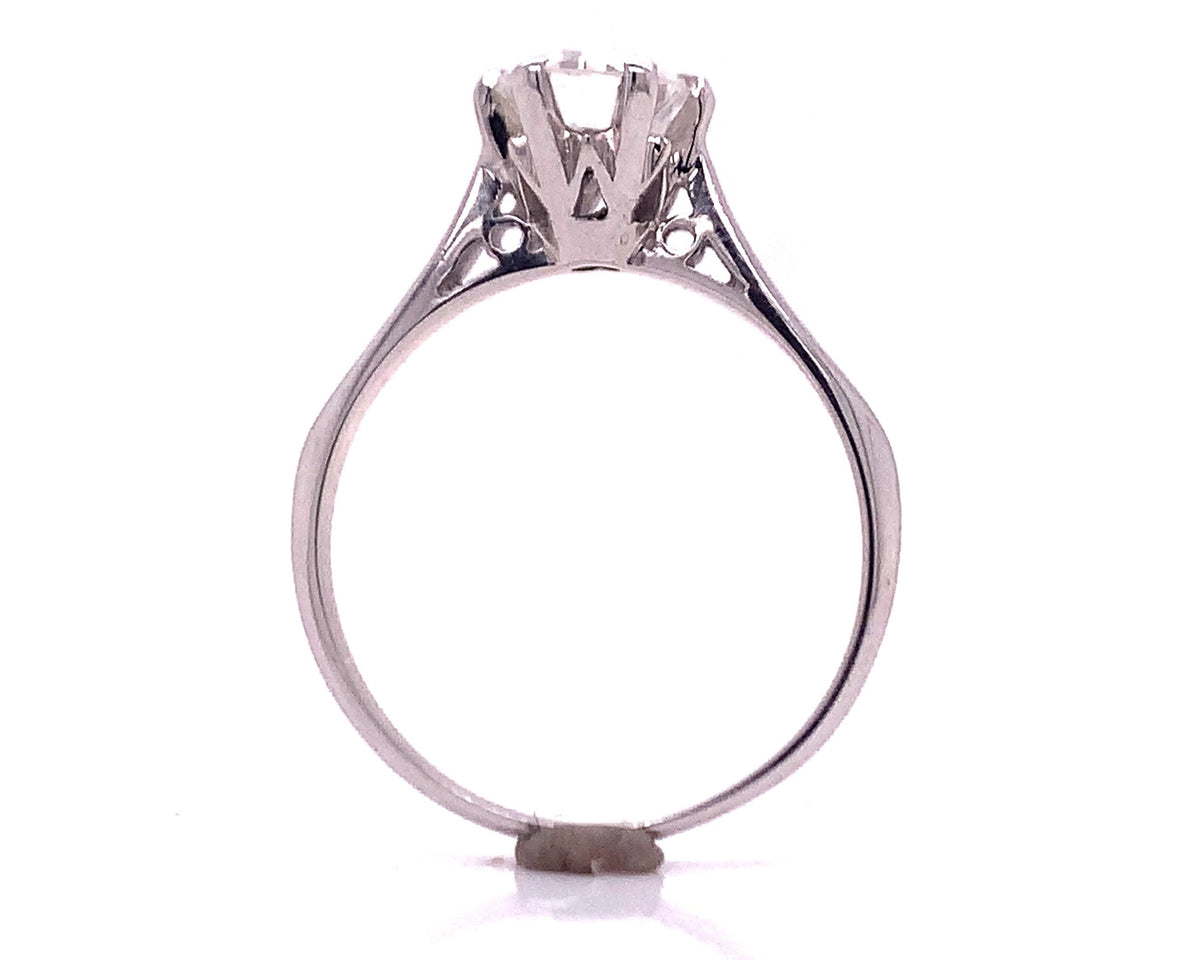 18ct white gold diamond solitaire ring tdw 1