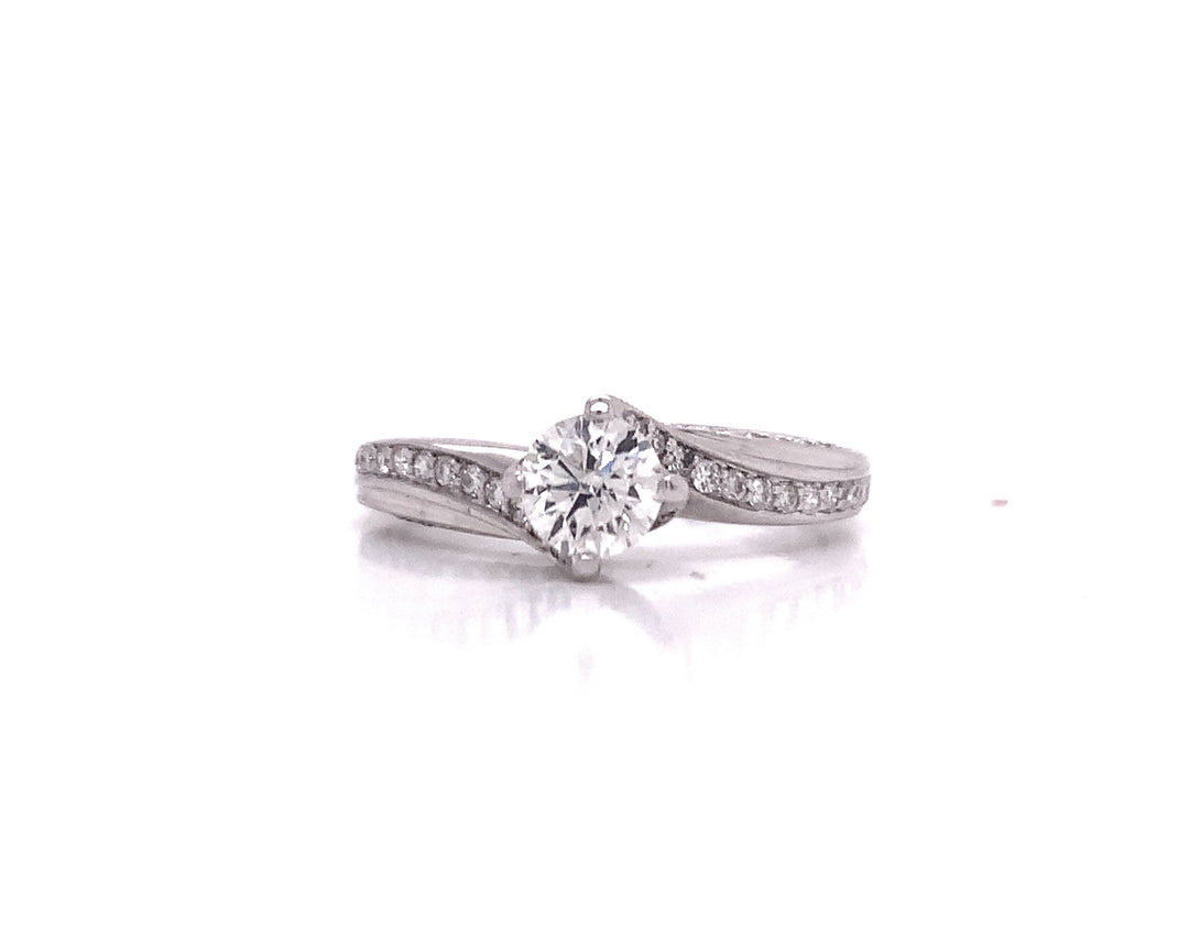 18ct White Gold Diamond Solitaire Ring TDW 1.00ct