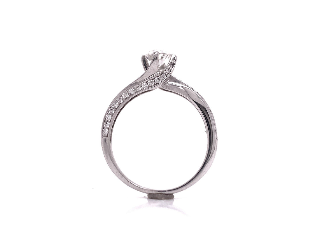 18ct White Gold Diamond Solitaire Ring TDW 1.00ct