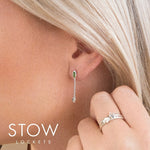 Load image into Gallery viewer, Stow Sterling Silver Peridot Vitality Drop Earrings
