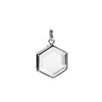 Load image into Gallery viewer, Stow Sterling Silver Medium Hexagon Faceted Locket
