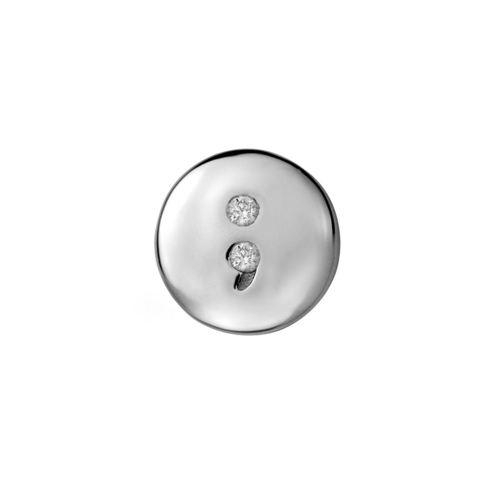 Stow Stg Semicolon Disc Charm