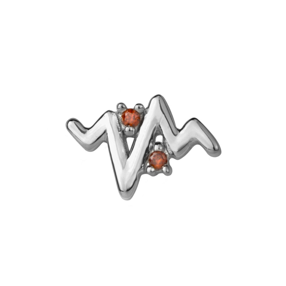 Stow Stg CZ Heartbeat Charm