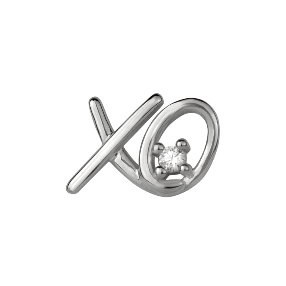 Stow Stg CZ Kiss & Hug Charm