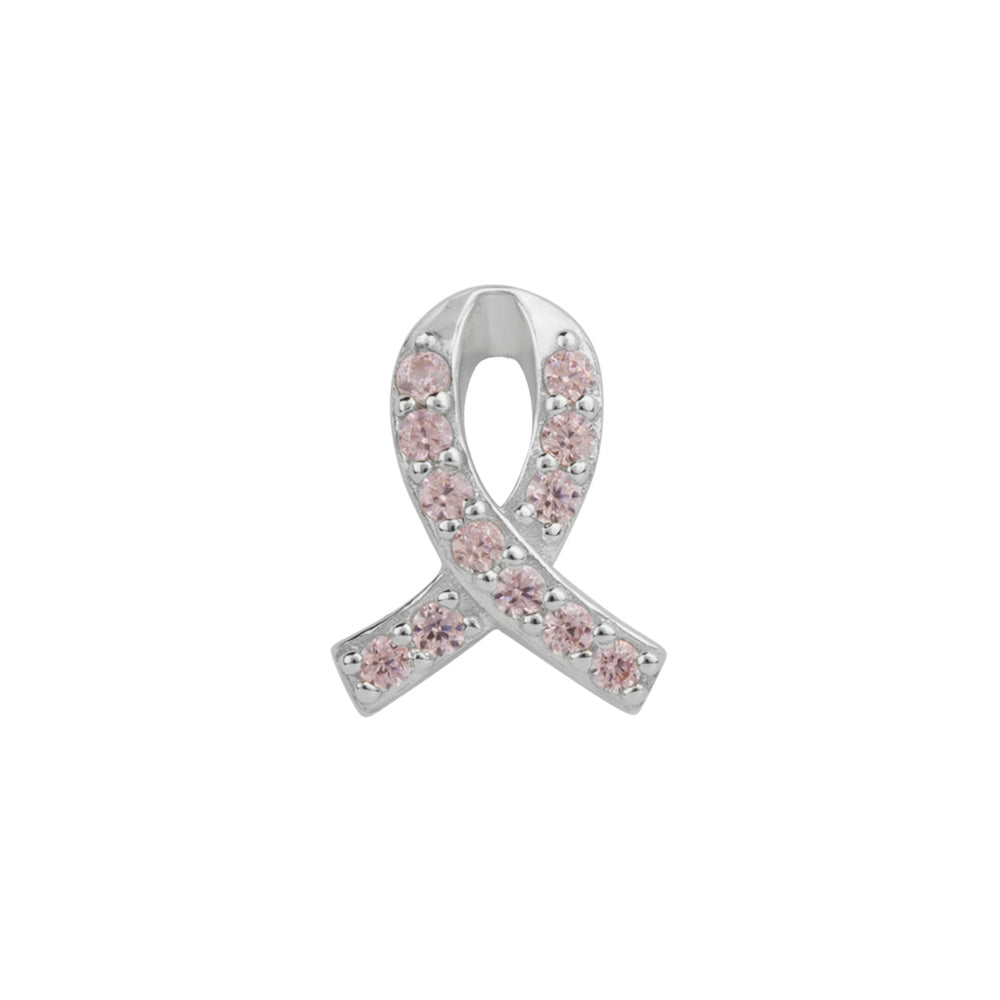 420265 stow stg cz pink ribbon charm breast cancer