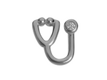 Load image into Gallery viewer, Stow Stg CZ Stethoscope Charm
