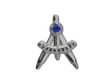 Stow Stg CZ Drawing Compass Charm