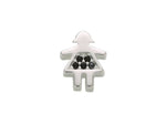 Load image into Gallery viewer, Stow Stg Black CZ Stowaway Girl Charm
