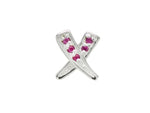 Load image into Gallery viewer, Stow Stg Pink CZ Kisses Charm
