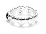 Load image into Gallery viewer, Stolen Girlfriends Club Band Of Hearts Ring - Onyx
